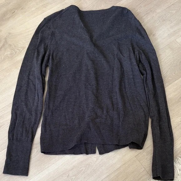 Eddie Bauer Charcoal Cardigan Sweater - Picture 3 of 3